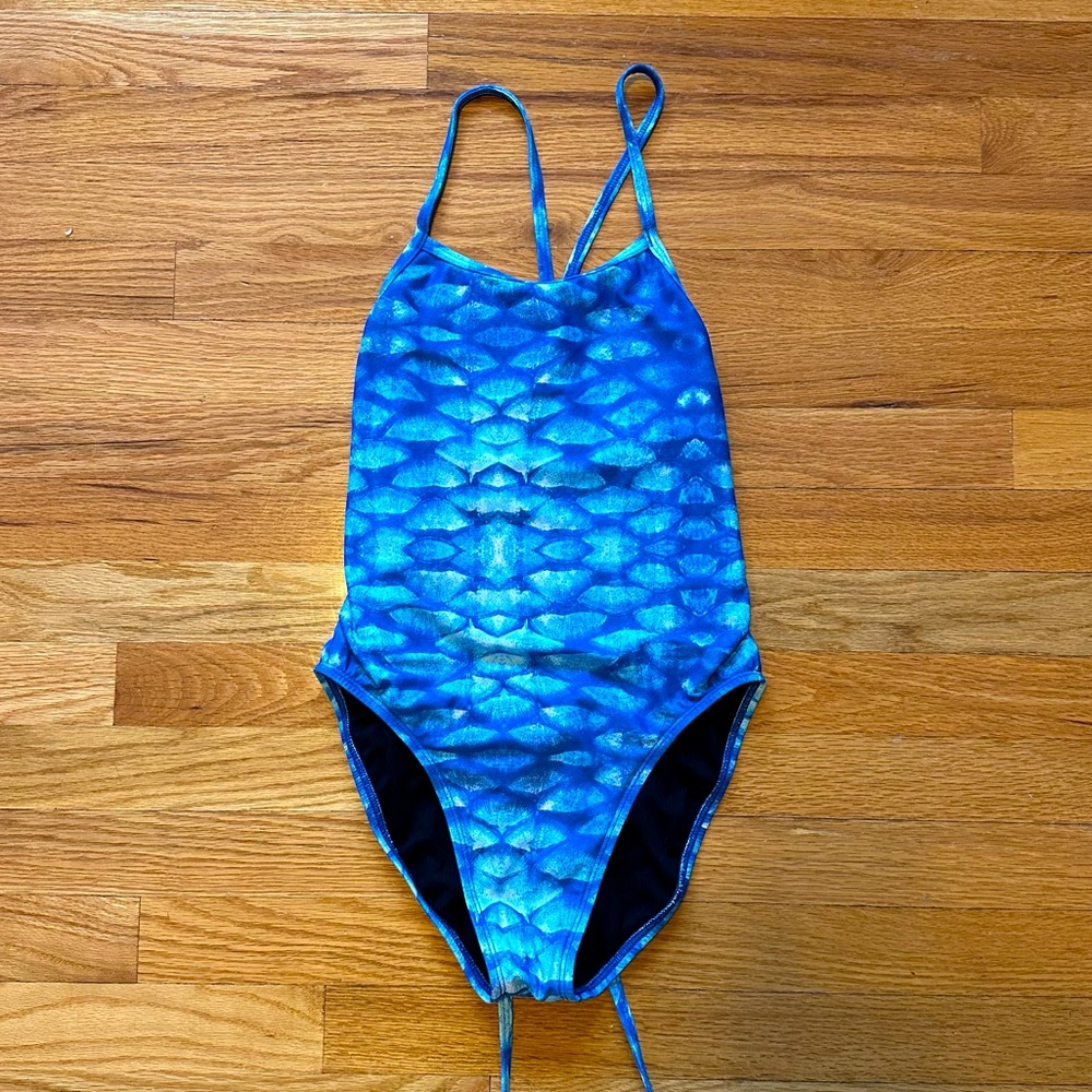 Blue Mermaid Tie Back Jackson 4 Jolyn Onesie Size 28